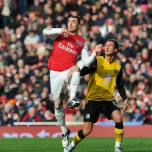 Thomas Vermaelen (Arsenal) Morten Gamst Pedersen (Rovers). Arsenal 7: 1 Blackburn Rovers