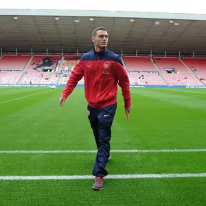 Thomas Vermaelen (Arsenal). Sunderland 1: 3 Arsenal. Barclays Premier League. Stadium of Light Thomas Vermaelen (Arsenal). Sunderland 1: 3 Arsenal. Barclays Premier League. Stadium of Light