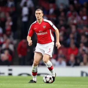 Thomas Vermaelen Celebrates Arsenal's 3-1 Victory Over Celtic Print Thomas Vermaelen Celebrates Arsenal's 3-1 Victory Over Celtic Print