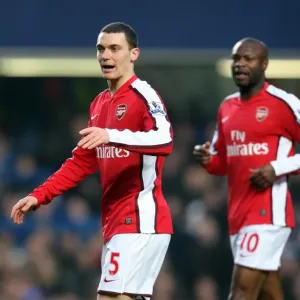 Thomas Vermaelen and William Gallas (Arsenal). Chelsea 2: 0 Arsenal. Barclays Premier League