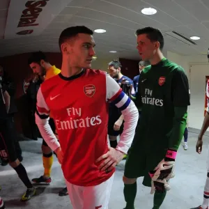 Thomas Vermaelen and Wojciech Szczesny (Arsenal). Arsenal 0: 1 Blackburn Rovers. FA Cup 5th Round