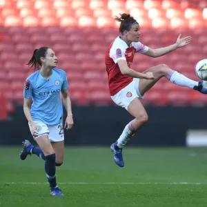 A Tight Battle: Veje vs. Wullaert in the Arsenal vs. Manchester City FA WSL Continental Cup Final
