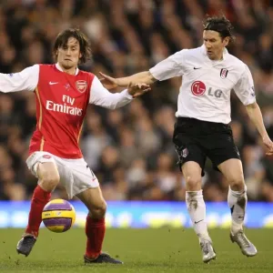 Tomas Rosicky (Arsenal) Alexi Smertin (Fulham) Tomas Rosicky (Arsenal) Alexi Smertin (Fulham)