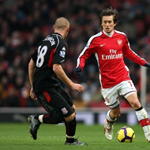 Tomas Rosicky (Arsenal) Andy Wilkinson (Stoke). Arsenal 2: 0 Stoke City