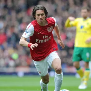 Tomas Rosicky (Arsenal). Arsenal 3: 3 Norwich City. Barclays Premier League