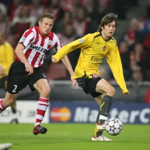 Tomas Rosicky (Arsenal) Jan Kromkamp (PSV) Tomas Rosicky (Arsenal) Jan Kromkamp (PSV)