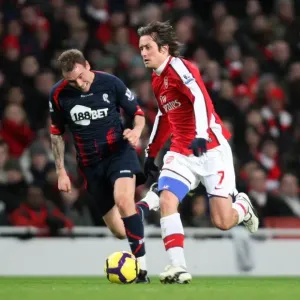 Tomas Rosicky (Arsenal) Matthew Taylor (Bolton). Arsenal 4: 2 Bolton Wanderers Tomas Rosicky (Arsenal) Matthew Taylor (Bolton). Arsenal 4: 2 Bolton Wanderers