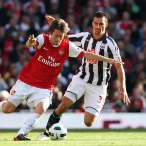 Tomas Rosicky (Arsenal) Paul Scharner (WBA). Arsenal 2: 3 West Bromwich Albion