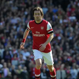 Tomas Rosicky: Arsenal's Star Midfielder in Action Against Fulham, Premier League 2012-13 Tomas Rosicky: Arsenal's Star Midfielder in Action Against Fulham, Premier League 2012-13
