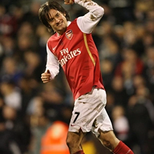 Tomas Rosicky celebrates scoring the 3rd Arsenal goal