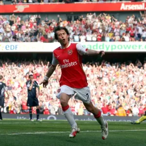 Tomas Rosicky celebrates scoring Arsenals 1st goal