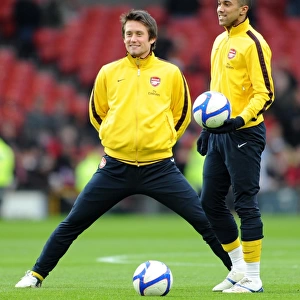 Tomas Rosicky and Gael Clichy (Arsenal). Manchester United 2: 0 Arsenal