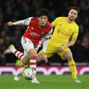 Tomiyasu vs. Jota: Battle in the Carabao Cup Semi-Finals - Arsenal vs. Liverpool Showdown Tomiyasu vs. Jota: Battle in the Carabao Cup Semi-Finals - Arsenal vs. Liverpool Showdown