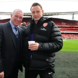 Tony Roberts (Arsenal Goalkeeping coach) with John Jensen (Ex Arsenal). John Jensen Tony Roberts (Arsenal Goalkeeping coach) with John Jensen (Ex Arsenal). John Jensen