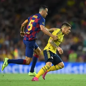 Torreira vs. Busquets Print, FC Barcelona vs. Arsenal 2019 Photo