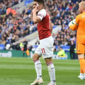 Torreira's Dispute with the Linesman: Leicester City vs. Arsenal FC, Premier League 2018-19 Torreira's Dispute with the Linesman: Leicester City vs. Arsenal FC, Premier League 2018-19