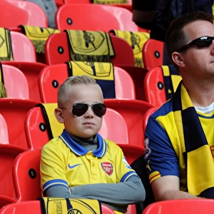 Triumphant Arsenal Fans at Wembley Before FA Cup Victory over Aston Villa, May 30, 2015