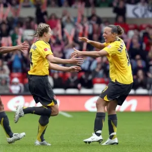 Triumphant Moment: Jayne Ludlow Scores Double as Arsenal Women Claim FA Cup Victory
