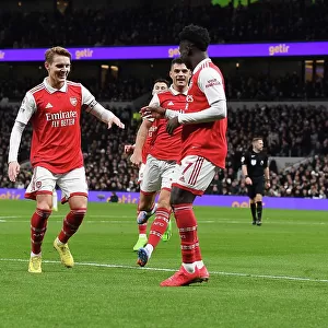 Triumphant Trio: Saka, Odegaard, Xhaka - Arsenal's First Goals of 2023 in Derby Win over Tottenham