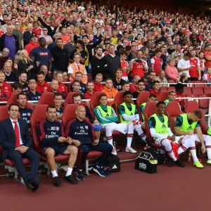 Unai Emery on the Arsenal Bench Before Arsenal v Tottenham Premier League Clash (2019-20) Unai Emery on the Arsenal Bench Before Arsenal v Tottenham Premier League Clash (2019-20)