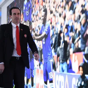 Unai Emery Print before Leicester City vs Arsenal FC Unai Emery Print before Leicester City vs Arsenal FC