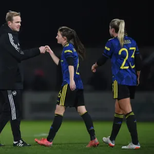 Unforgettable Moment: Eidevall and Blundell's Sportsmanship After Arsenal Women vs Manchester United Women FA Womens Continental Tyres League Cup Quarterfinal
