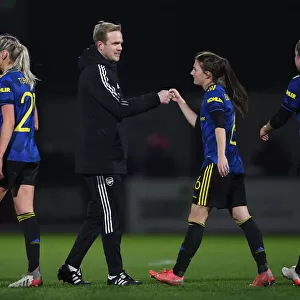 Unforgettable Moment: Eidevall and Blundell's Sportsmanship After Arsenal Women vs Manchester United Women FA Womens Continental Tyres League Cup Quarterfinal