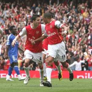 Unforgettable Moment: Gilberto and Fabregas's Electric Goal Celebration (Arsenal vs. Chelsea, FA Premiership, Emirates Stadium, 2007) Unforgettable Moment: Gilberto and Fabregas's Electric Goal Celebration (Arsenal vs. Chelsea, FA Premiership, Emirates Stadium, 2007)