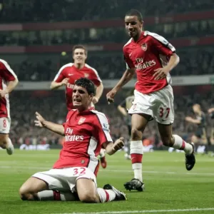 Unforgettable Moment: Merida and Eastmond's Goal Celebration - Arsenal's First against Liverpool in Carling Cup