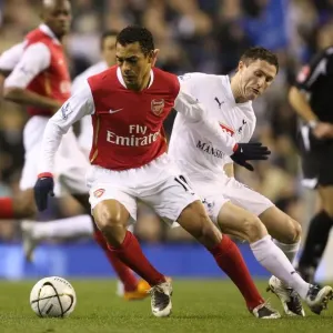 Unforgettable Rivalry: Gilberto vs. Keane in the Intense Arsenal vs. Tottenham Carling Cup Semi-Final (5:1 in Favor of Tottenham) Unforgettable Rivalry: Gilberto vs. Keane in the Intense Arsenal vs. Tottenham Carling Cup Semi-Final (5:1 in Favor of Tottenham)