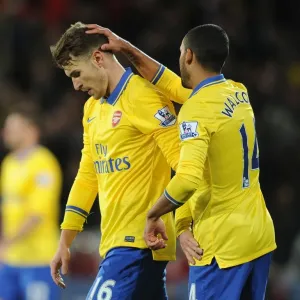 Unforgettable Unison: Ramsey-Walcott's Epic Goal Celebration at Cardiff City (2013-14)