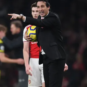 United in Focus: Emery and Tierney's Intense Conversation at Arsenal's Emirates Stadium United in Focus: Emery and Tierney's Intense Conversation at Arsenal's Emirates Stadium
