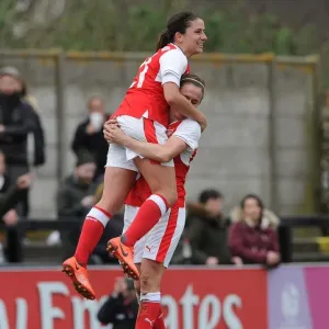 Unstoppable Duo: Van de Donk and O'Reilly's Goal-Scoring Celebrations for Arsenal Ladies in FA Cup Clash against Tottenham Hotspur Ladies