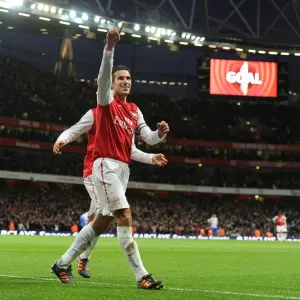 Unstoppable Duo: Van Persie and Ramsey's Electric Goal Celebration (Arsenal, 2011-12)