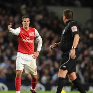 Van Persie's Dispute with Dowd: Manchester City vs. Arsenal, Premier League, 2011