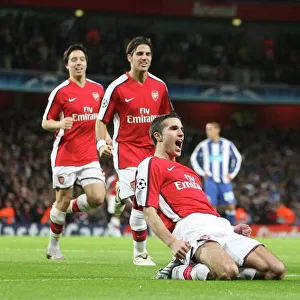 Van Persie's Hat-Trick: Arsenal's 4-0 Victory Over FC Porto with Fabregas and Nasri