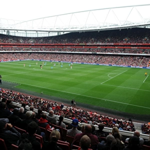 The View from Club Level during the match. Arsenal 2: 1 Sunderland. Barclays Premier League