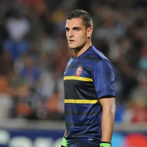 Vito Mannone: Arsenal Goalkeeper in Action against Montpellier (2012-13) Vito Mannone: Arsenal Goalkeeper in Action against Montpellier (2012-13)
