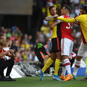 Watford vs Arsenal: Intense Clash Between Holebas, Capoue, and Xhaka