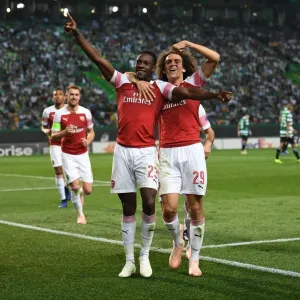 Welbeck and Guendouzi Celebrate Arsenal's Goal Against Sporting CP in Europa League Welbeck and Guendouzi Celebrate Arsenal's Goal Against Sporting CP in Europa League
