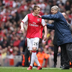 Wenger and Bendtner: A Tactical Discussion at the Emirates, 2008 (Arsenal vs Liverpool)