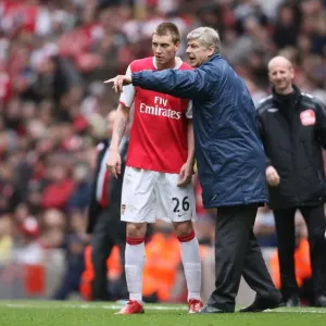 Wenger and Bendtner: A Tie at Emirates, Arsenal vs. Liverpool, 2008