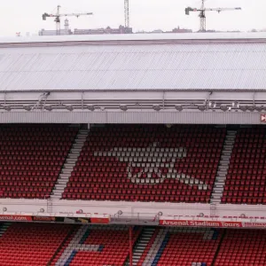 The West Stand showing the cranes at the New Stadium