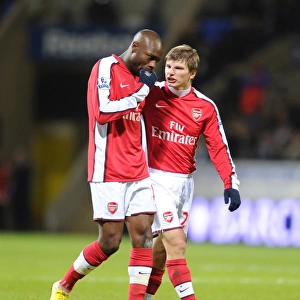 William Gallas and Andrey Arshavin (Arsenal). Bolton Wanderers 0: 2 Arsenal