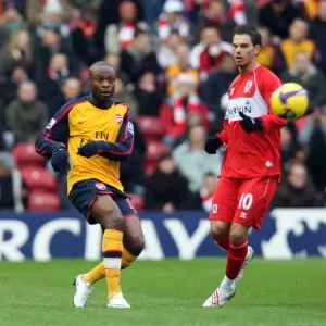 William Gallas (Arsenal) Jeremie Aliadiere (Middlesbrough) William Gallas (Arsenal) Jeremie Aliadiere (Middlesbrough)