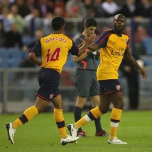 William Gallas celebrates scoring the 1st Arsenal goal William Gallas celebrates scoring the 1st Arsenal goal
