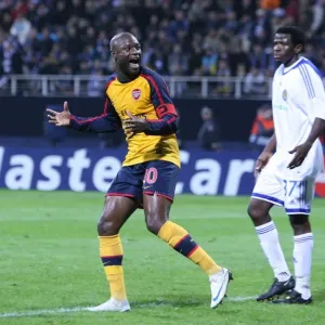William Gallas celebrates scoring the Arsenal goal