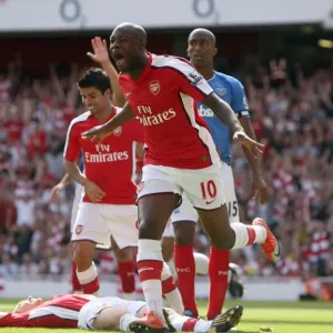 William Gallas celebrates scoring Arsenals 3rd goal William Gallas celebrates scoring Arsenals 3rd goal