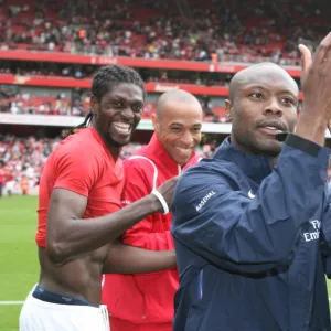 William Gallas, Emmanuel Adebayor and Thierry Henry (Arsenal)