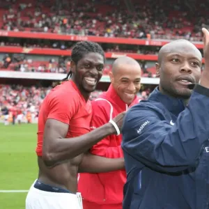 William Gallas, Emmanuel Adebayor y Thierry Henry (Arsenal) William Gallas, Emmanuel Adebayor y Thierry Henry (Arsenal)